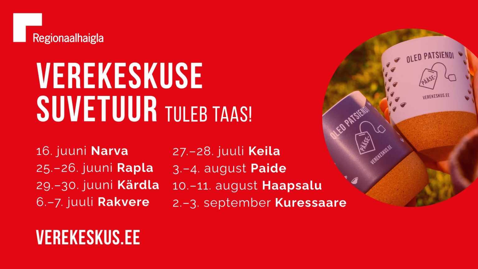 verekeskuse suvetuur 2026